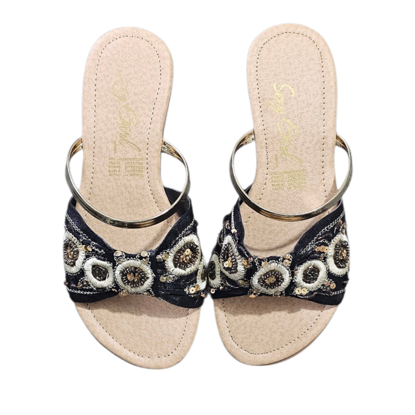 Sandalia Sexy Est. 50 Negro y Oro