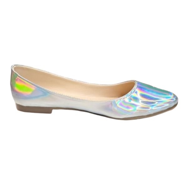 Balerinas LADY ALISON Láser y Tornasol Flats Lisos Varios Colores