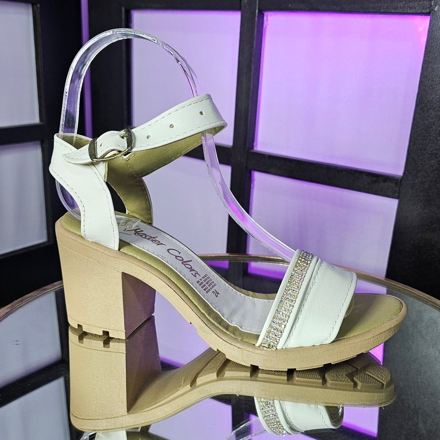 Zapatilla MASTER 801 Estilo Liso y Pedrería Elegante Para Dama