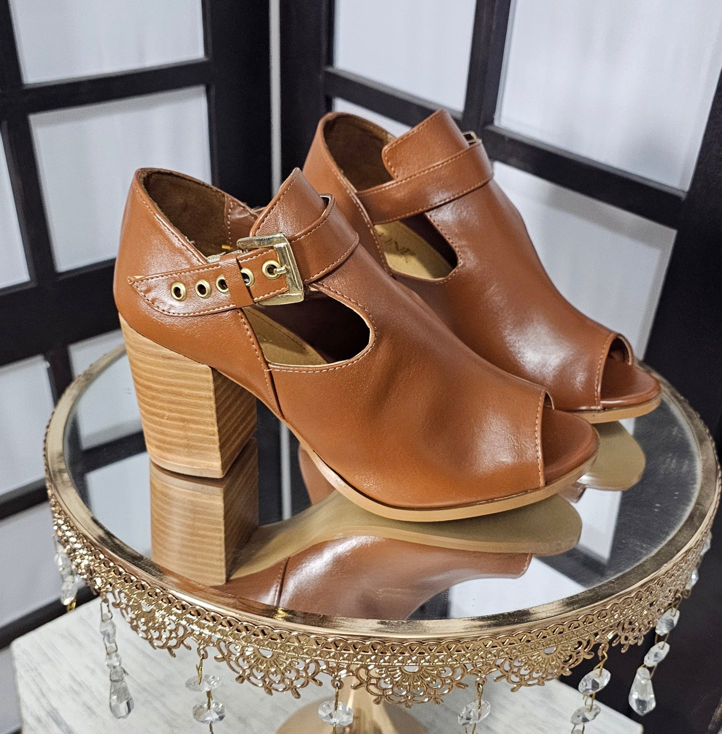 Zapato de Tacón VLine Color Melle Estilo Casual y Elegante con Punta boca de Pez