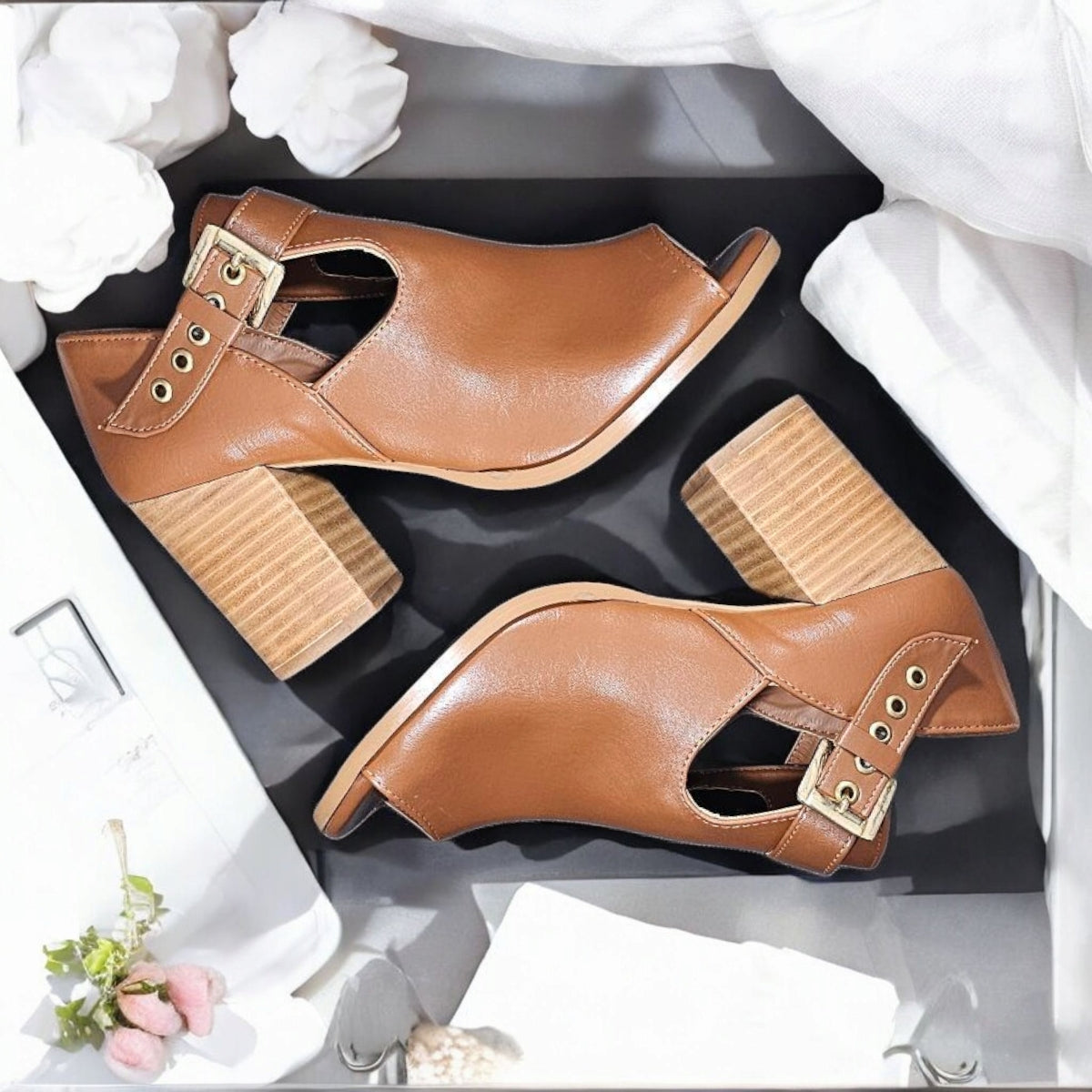 Zapato de Tacón VLine Color Melle Estilo Casual y Elegante con Punta boca de Pez