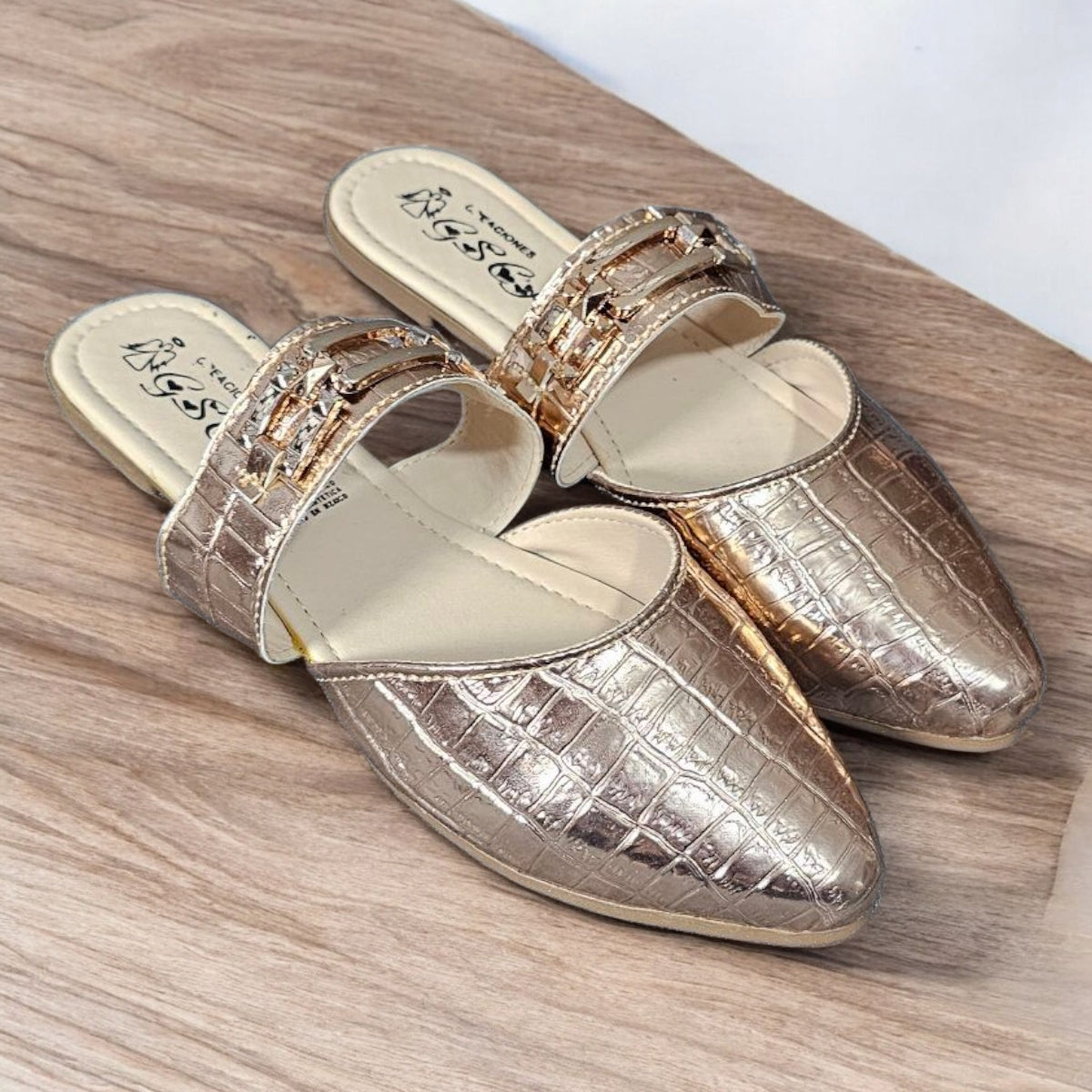 Mullets GSCH 075 Zapato de Piso Mules con Herraje