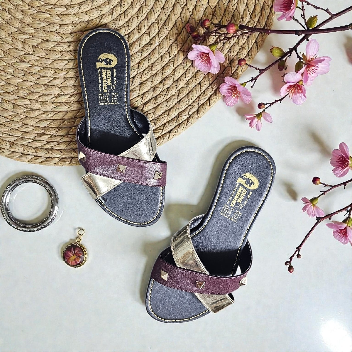 Sandalias IDUNA Est. 102 Cruzado Oro