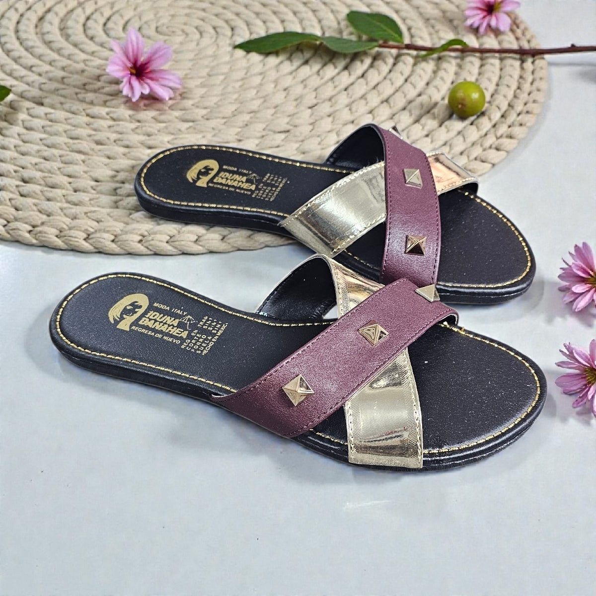 Sandalias IDUNA Est. 102 Cruzado Oro