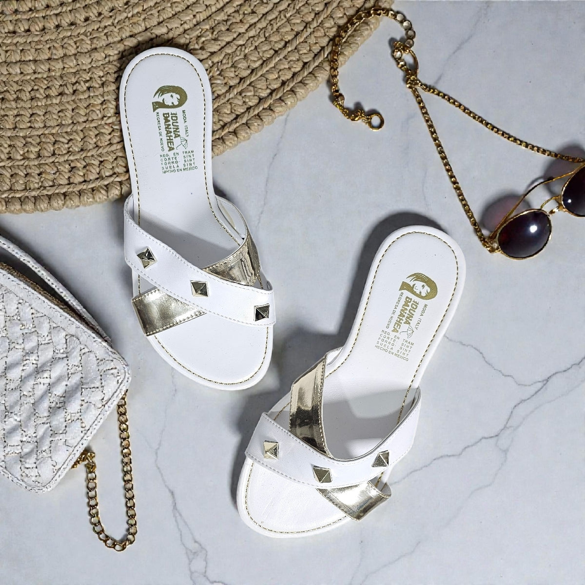 Sandalias IDUNA Est. 102 Cruzado Oro