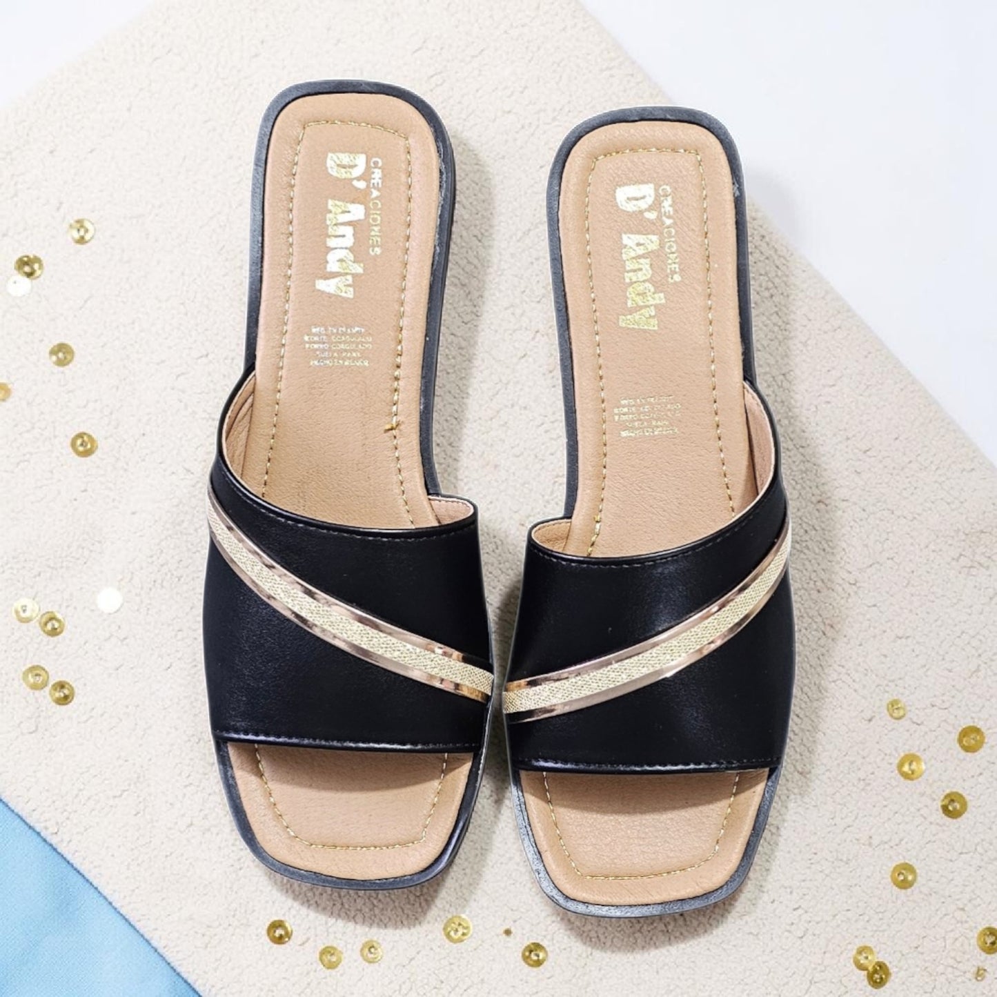 Sandalia Andy Est. 450 Slide in Brillos