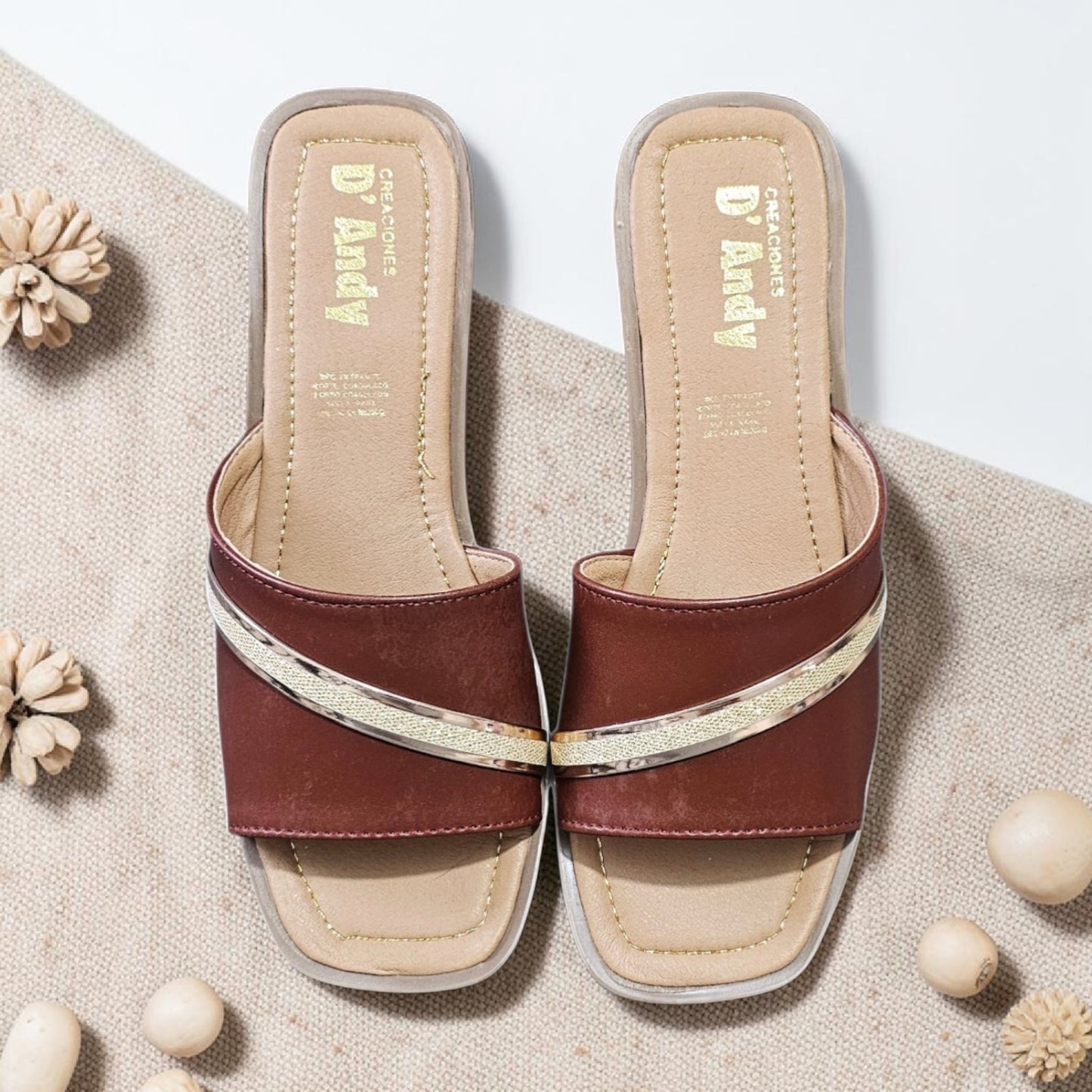 Sandalia Andy Est. 450 Slide in Brillos