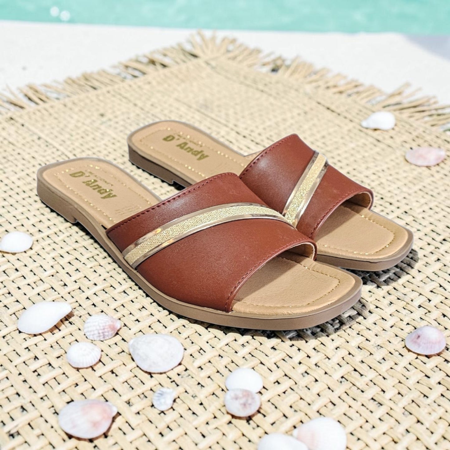 Sandalia Andy Est. 450 Slide in Brillos