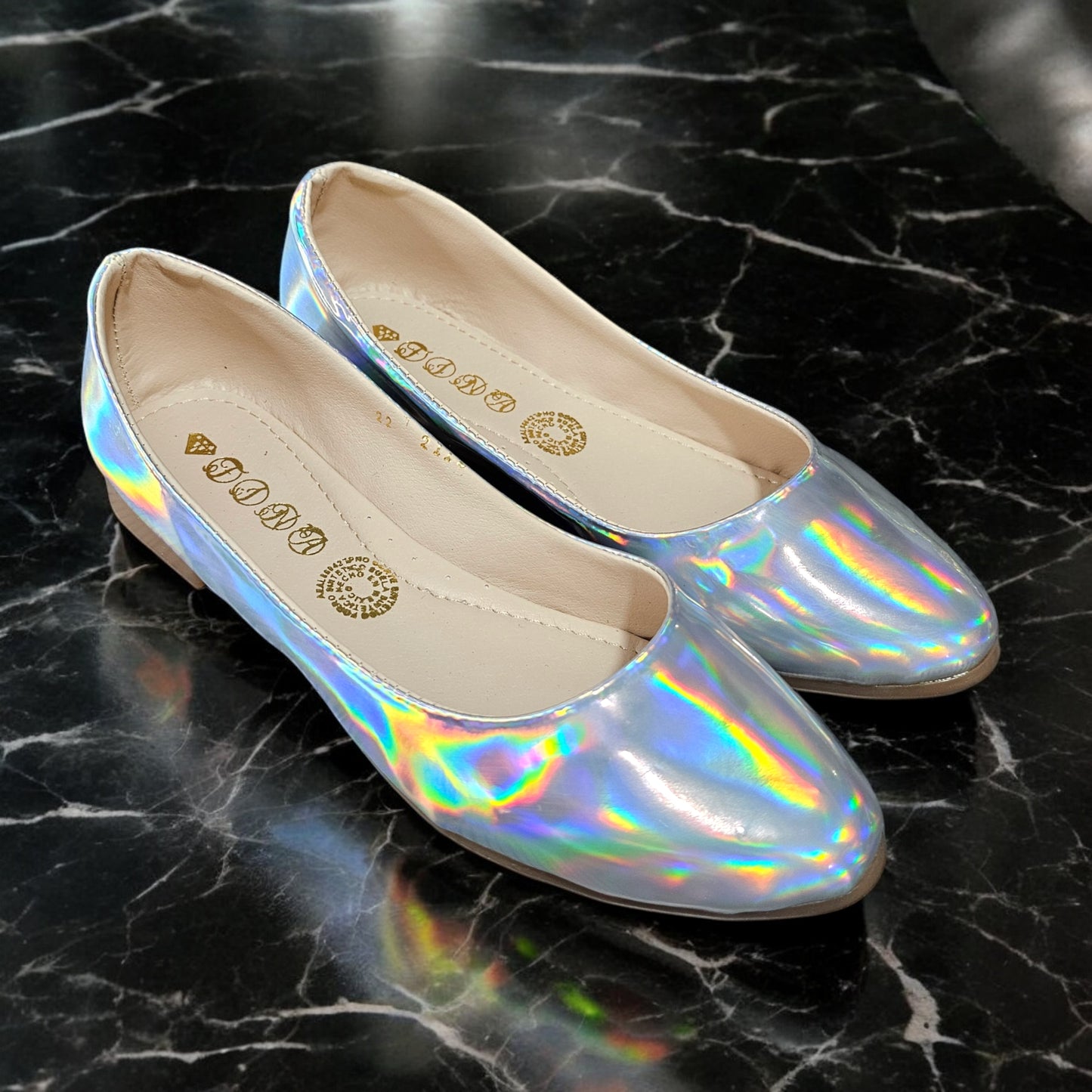 Balerinas LADY ALISON Láser y Tornasol Flats Lisos Varios Colores