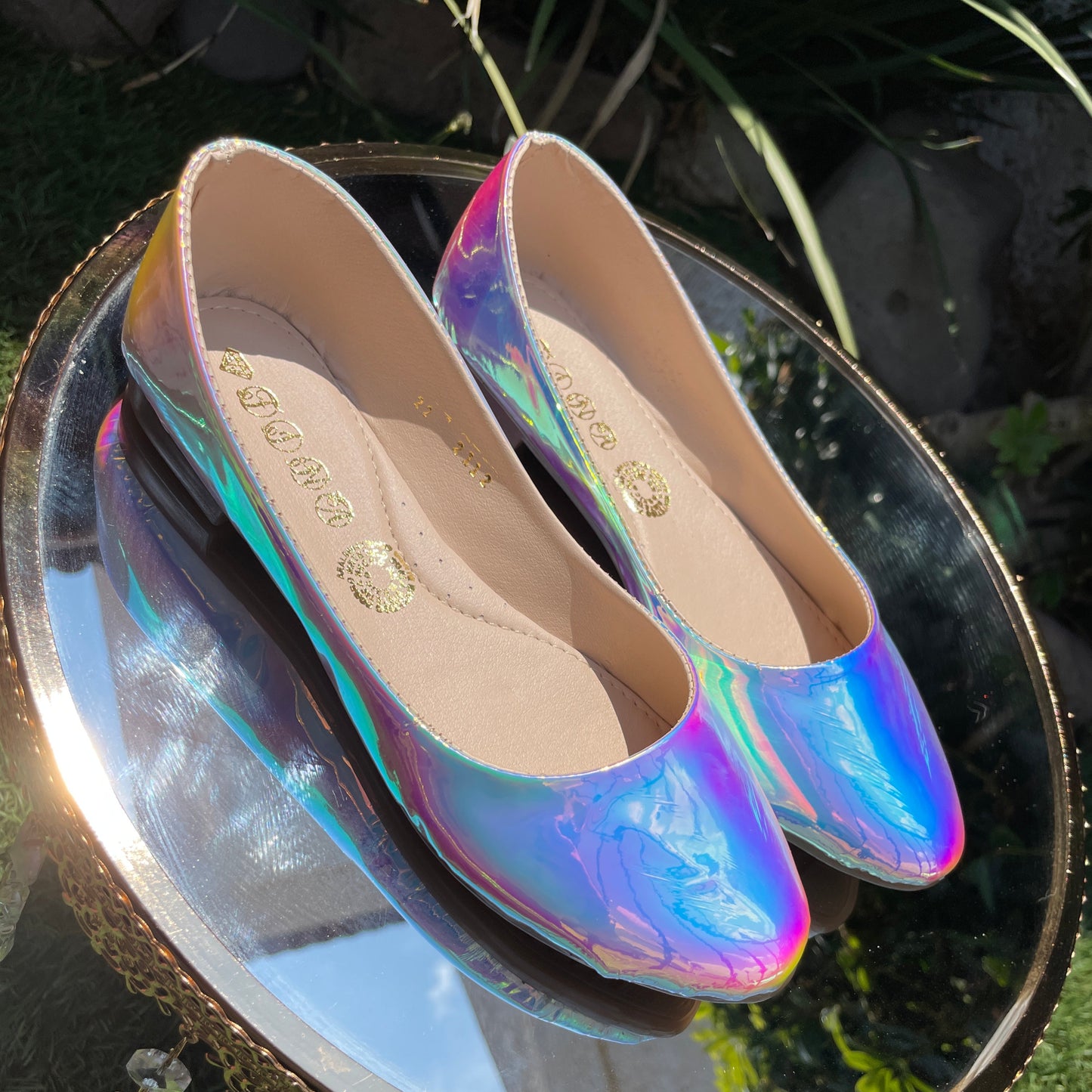 Balerinas LADY ALISON Láser y Tornasol Flats Lisos Varios Colores