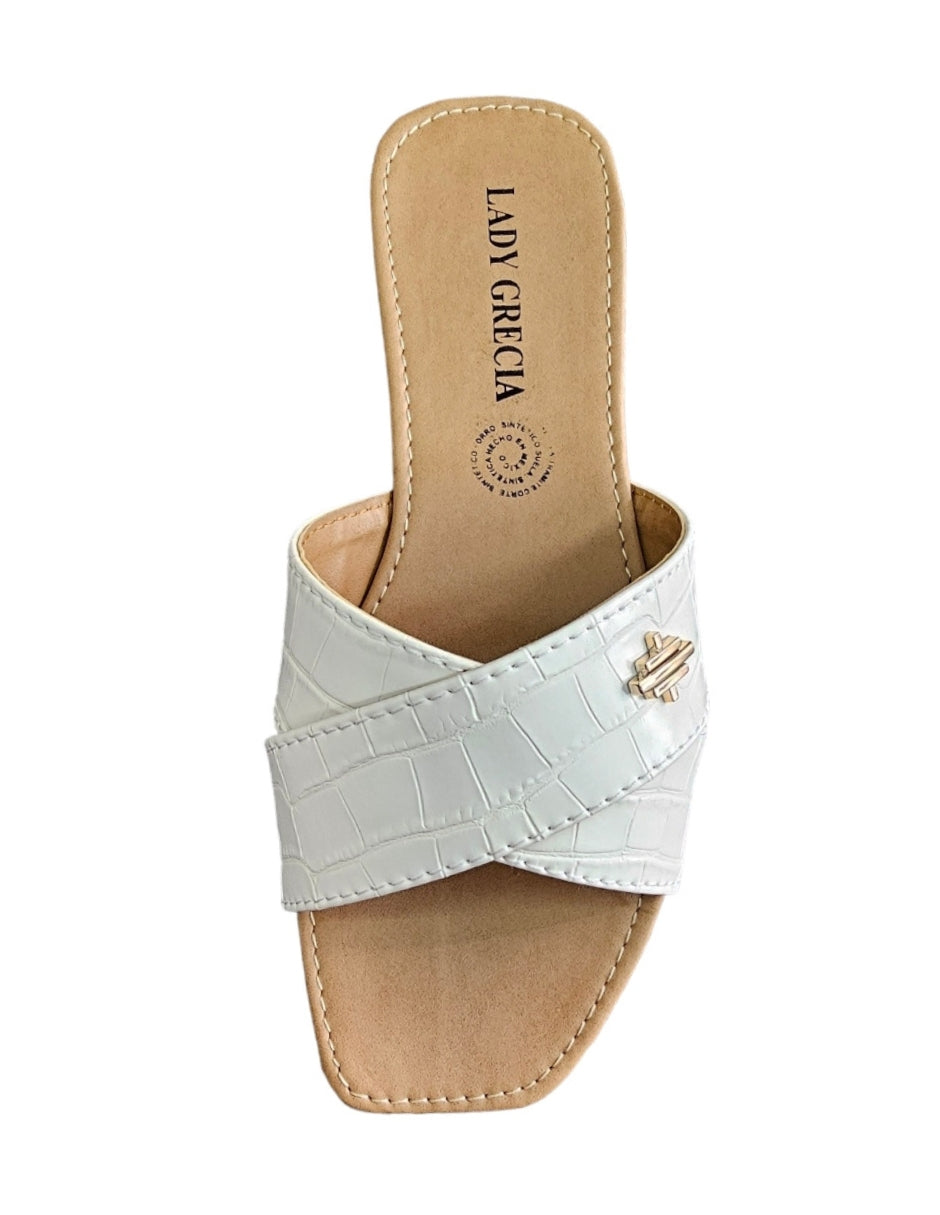 Sandalia LADY GRECIA 01 Suela Plana y Cruce