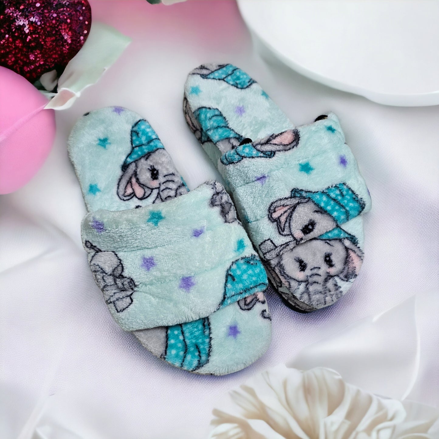 Pantuflas KOKORO Peluche Varios Diseños Estampados