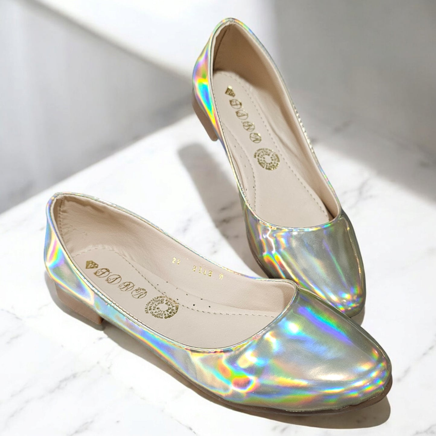 Balerinas LADY ALISON Láser y Tornasol Flats Lisos Varios Colores