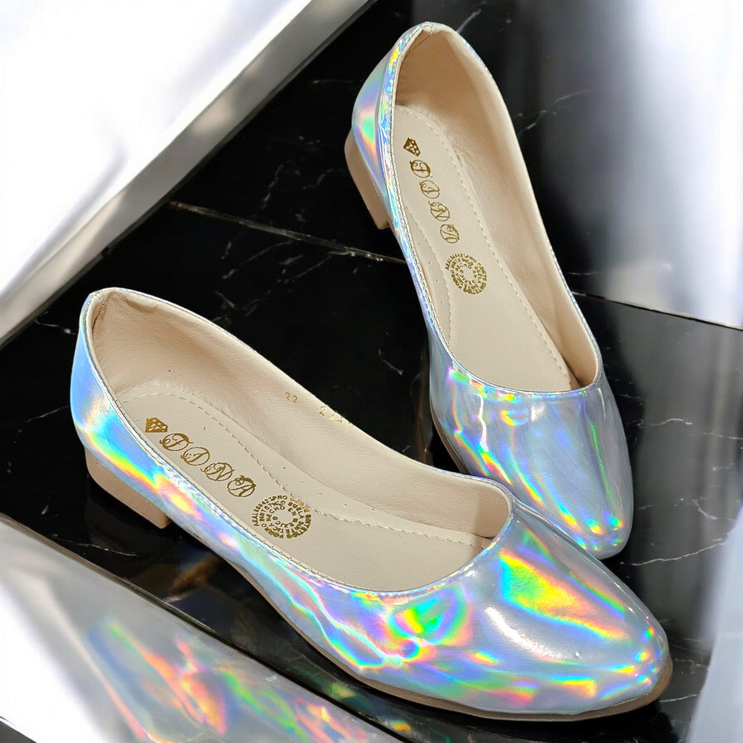 Balerinas LADY ALISON Láser y Tornasol Flats Lisos Varios Colores
