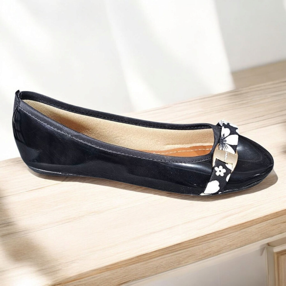 Balerina LADY GRECIA 03 Flats de Charol con Cinta