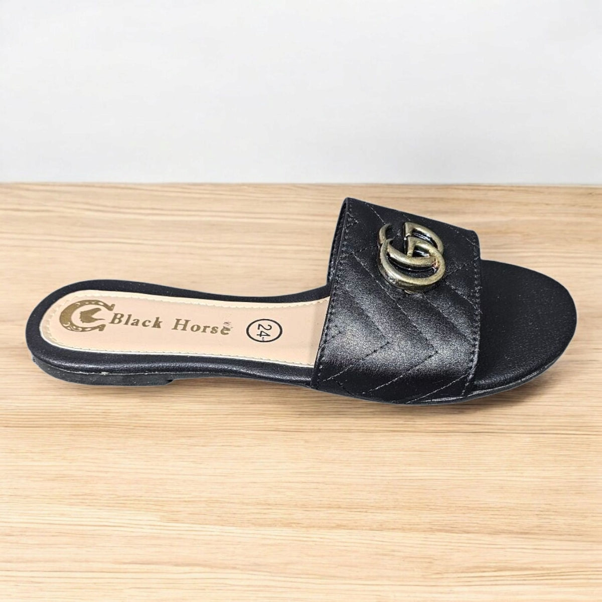 Sandalia BLACK HORSE 610 Planas con Hebilla