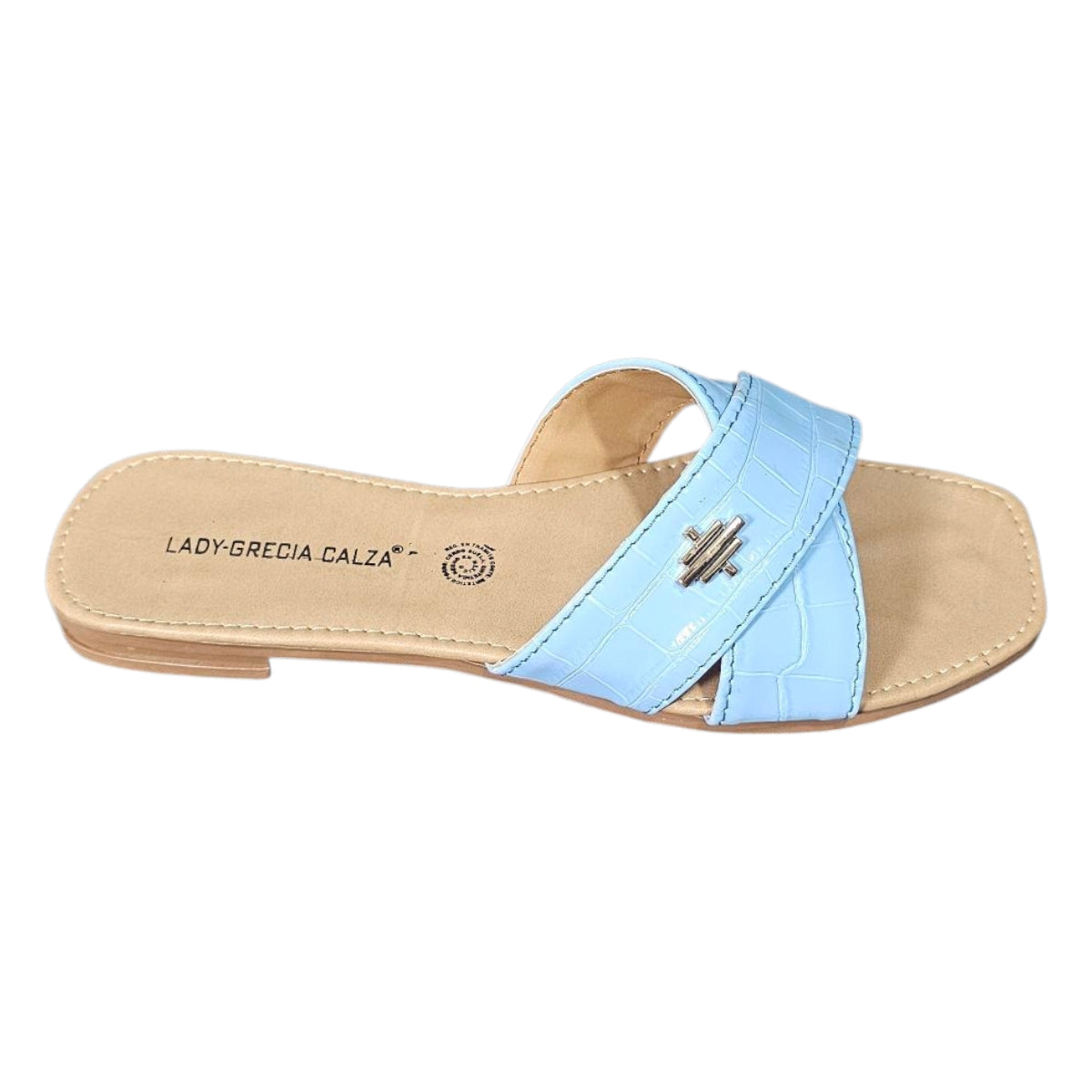 Sandalia LADY GRECIA 01 Suela Plana y Cruce