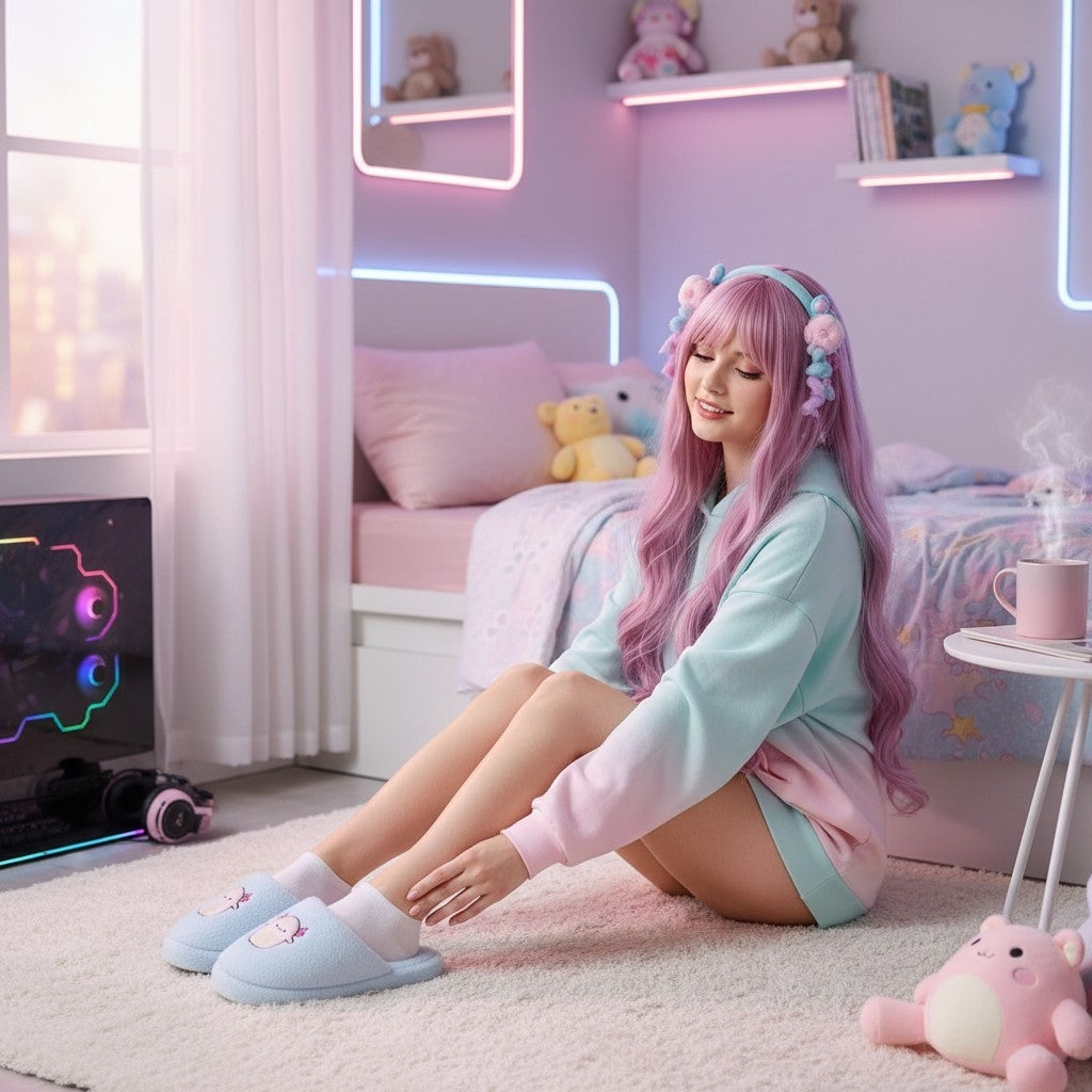 Pantuflas Lymalimoon Peluche Varios Diseños