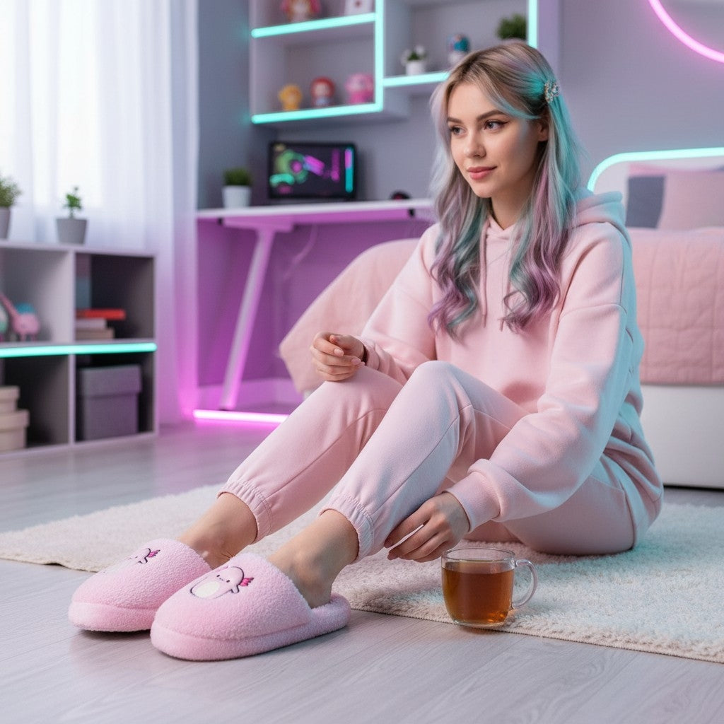 Pantuflas Lymalimoon Peluche Varios Diseños